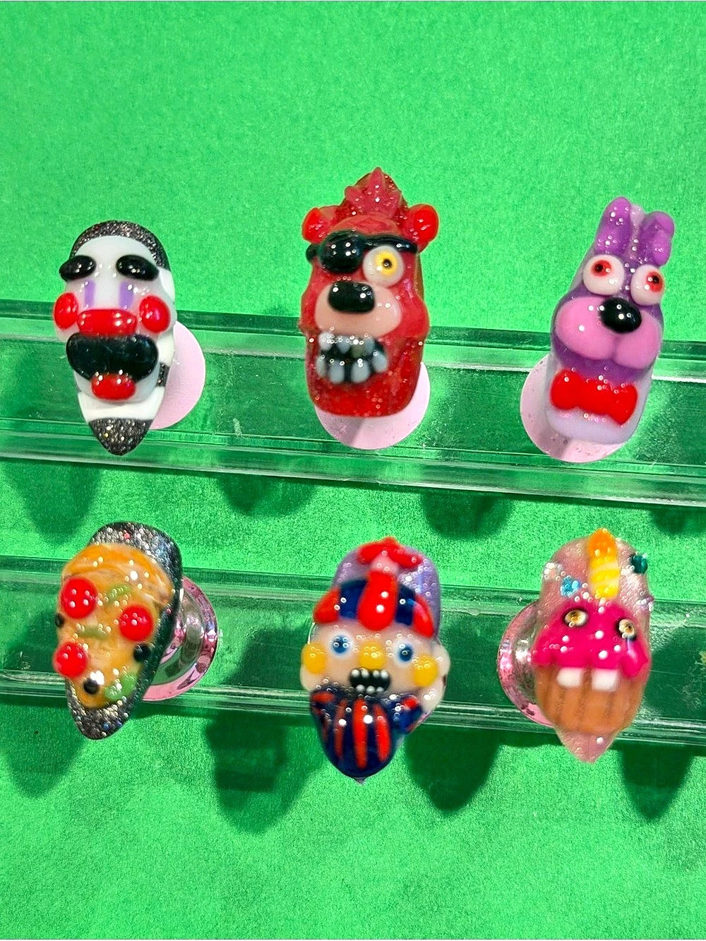 Handcrafted Character Rings Multicolor - Picture 2 of 2